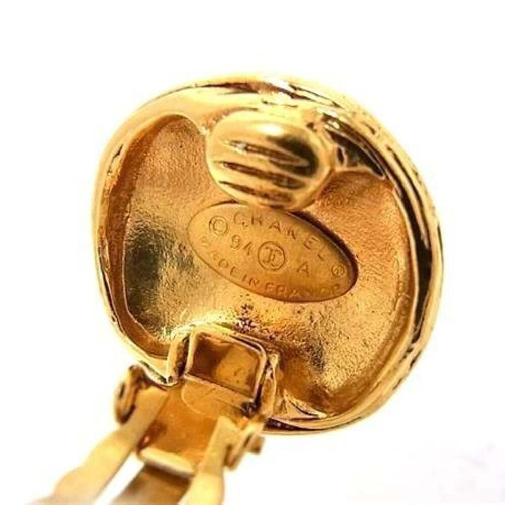 CHANEL Gold Logo Earrings - Picture 3 of 3